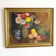 Oil on canvas still life bouquet of flowers