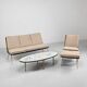 Three-Seater Sofa and Lounge Chair with Hocker by Hans Mitzlaff, Set of 3