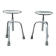 Set of adjustable Danish industrial metal stools, 1968