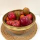 Basket in bamboo and brass from the 70s