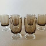 6 Luminarc Sweden liqueur glasses / Smoked Cavalier