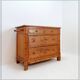 Faux Bamboo Dark Pine Chest of Drawers - 20th century