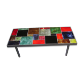 Table wrought iron and ceramics Vallauris