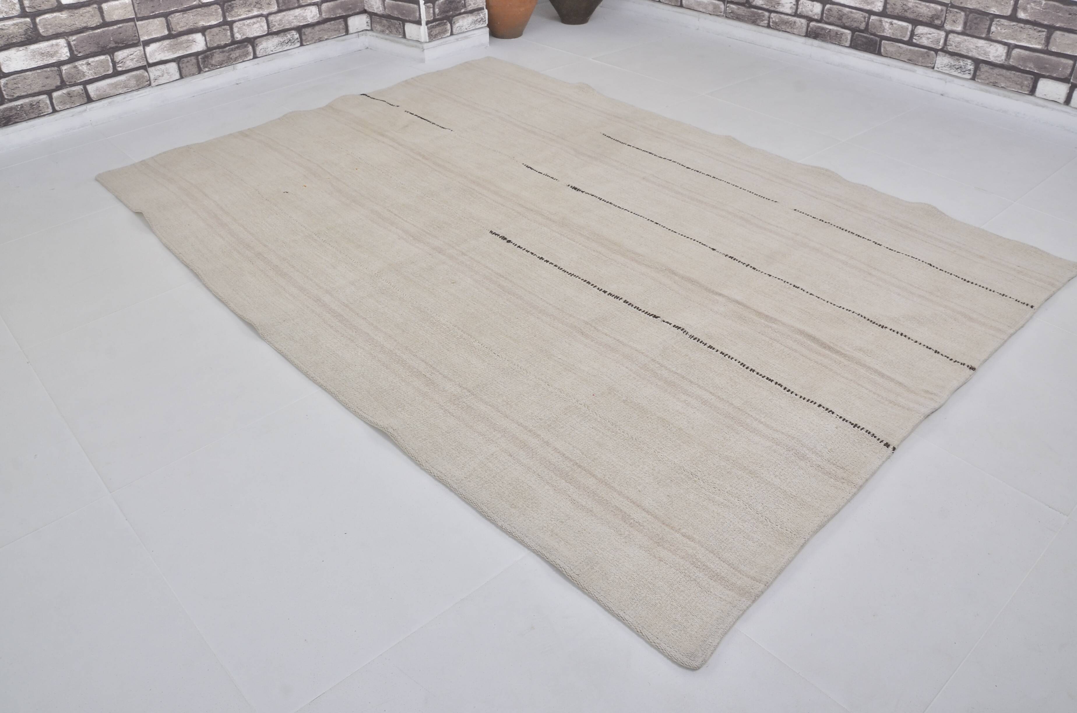 Handwoven Anatolian Hemp Kilim Rug sku 3969