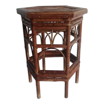 Rattan stool / plant holder