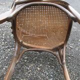 Fauteuil canné bois courbé