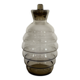 Smoked gray glass carafe