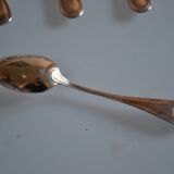 12 Silver-plated metal mocha spoons
