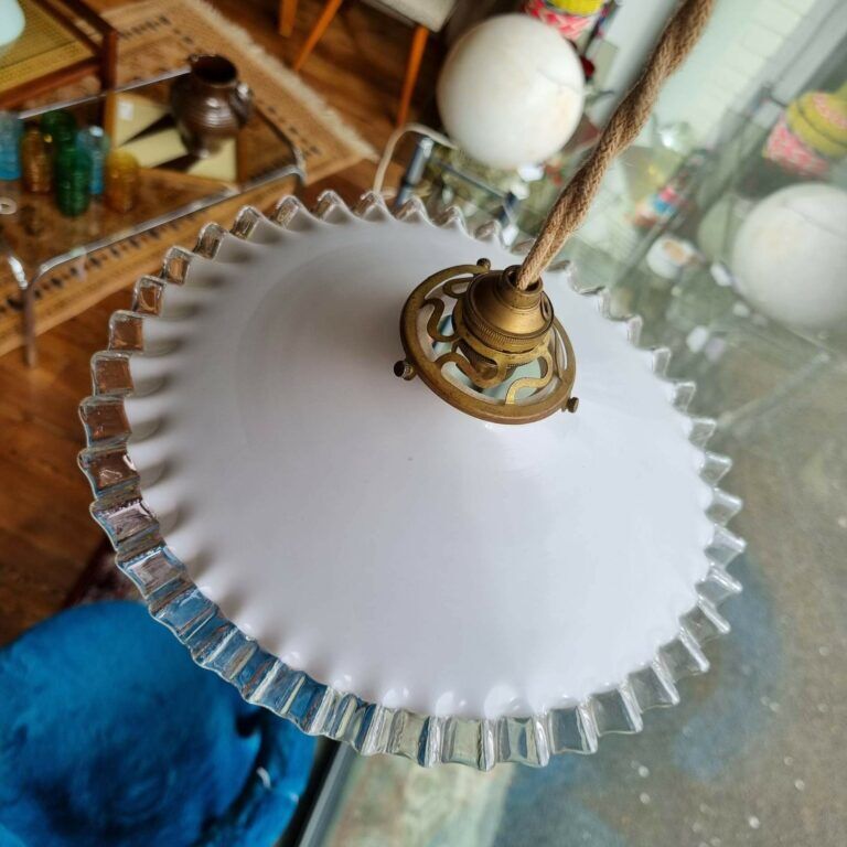 Opaline white pendant light