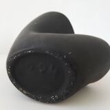 Black & orange vintage vase, 1950