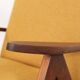 Vintage armchair, mustard yellow, curly zigzag pattern, set of 2