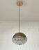1/4 Vintage glass pendant light / brutalist copper bar lamps  MCM 1970s