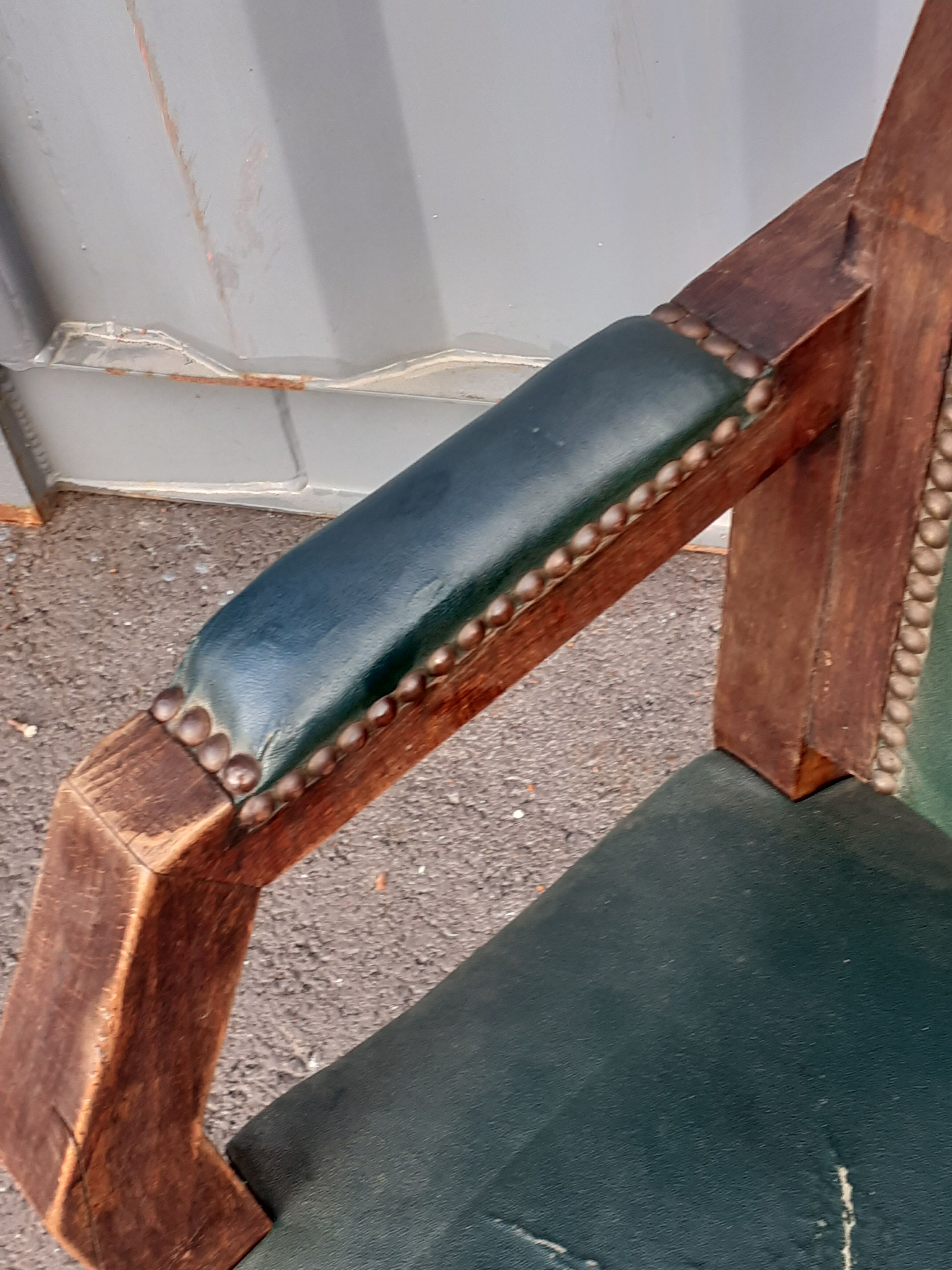 Fauteuil de bureau ancien administratif pivotant vintage