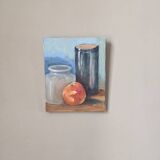 Tableau contemporain acrylique sur toile nature morte décoration campagne
