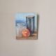 Contemporary acrylic painting on canvas still life countryside decoration