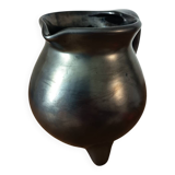 Black ceramic tripod jug