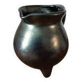 Black ceramic tripod jug