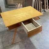 Vintage oak compass desk