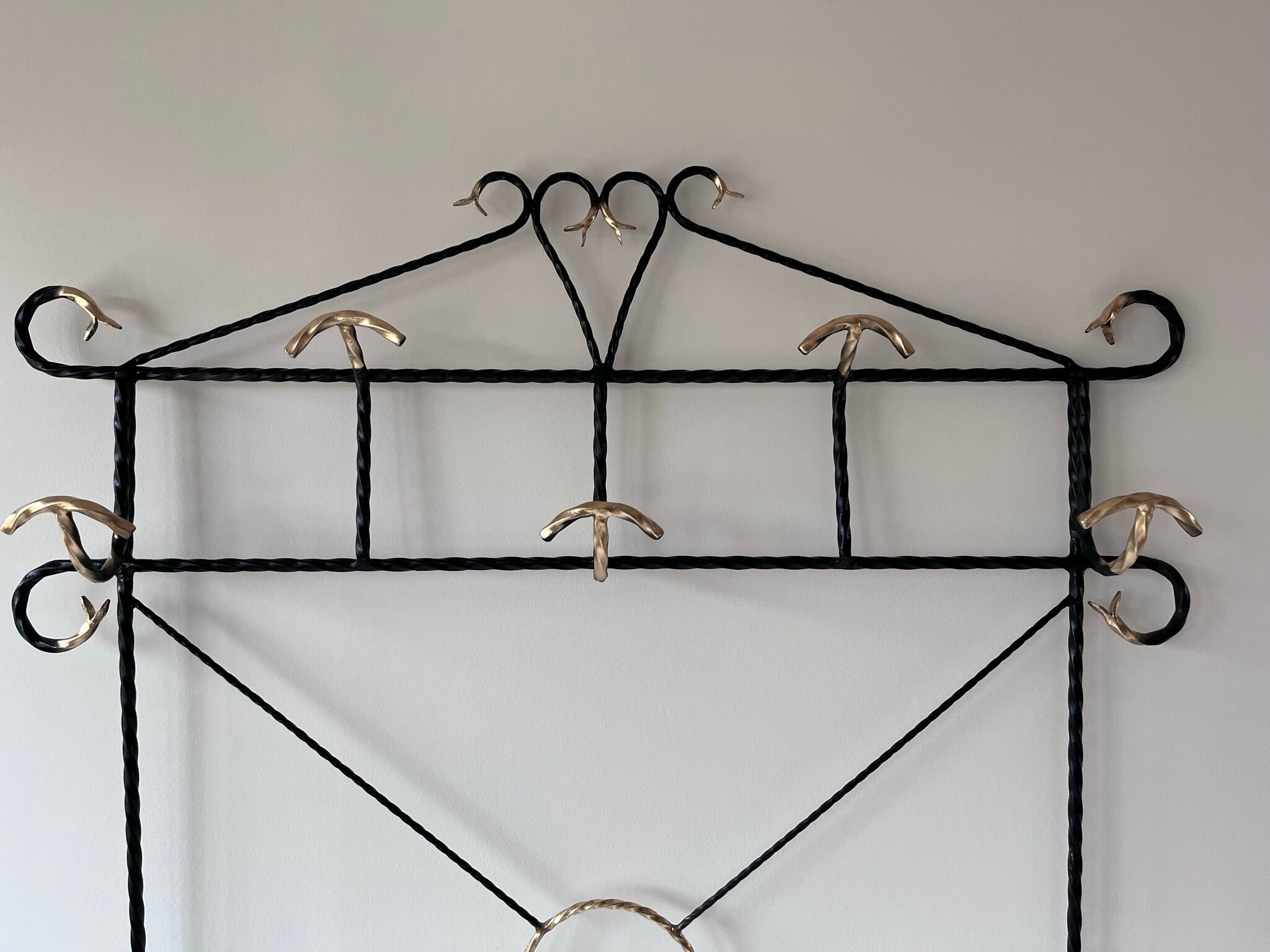 Wrought iron coat rack