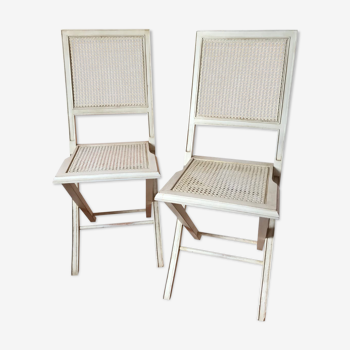 Folding canneal wooden chairs