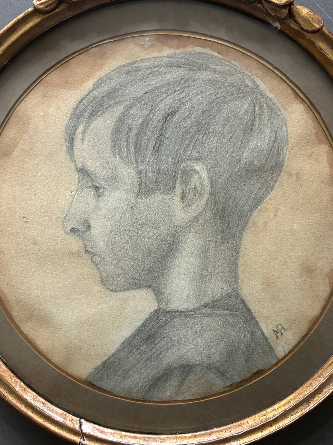 Portrait of a child from the 19th century.