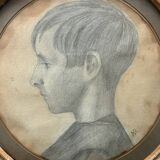 Portrait of a child from the 19th century.