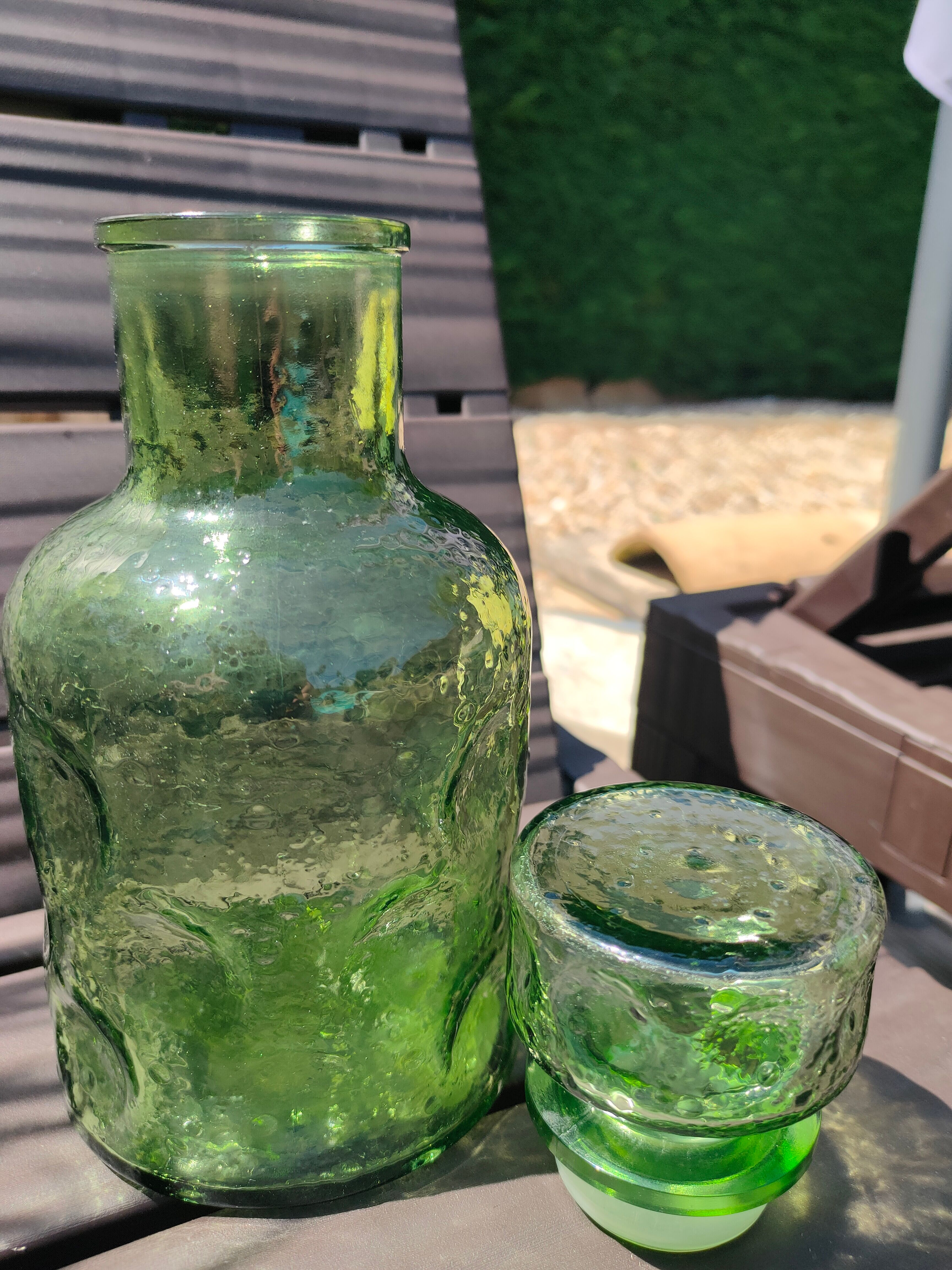 Bouteille en verre vintage