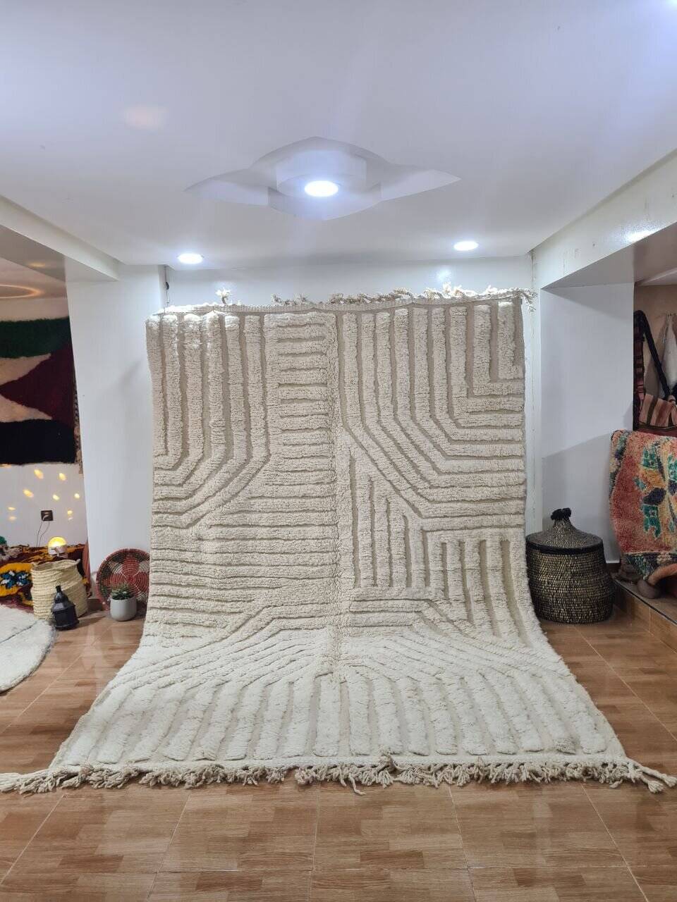 Handmade wool Berber rug 300X200 cm