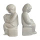 Pair of vintage porcelain bookends