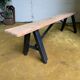 Banc campagne assise bois brut