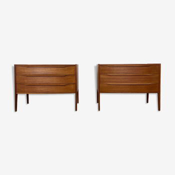 Paire de commodes de Kai Kristiansen 1960