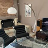 Guzzini arc floor lamp. 1970. Italy. Marble base.