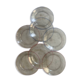 Lot de 7 assiettes transparentes