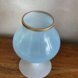 Opaline and brass cup