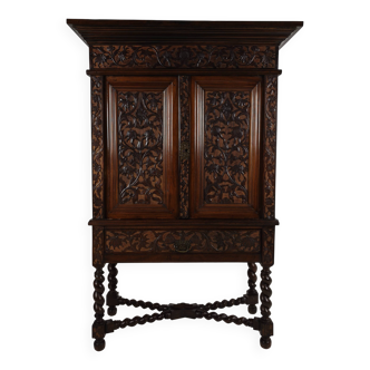 19th Century Carved Colonial Cabinet – Dutch East Indies