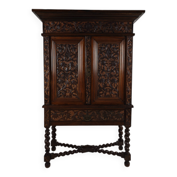 19th Century Carved Colonial Cabinet – Dutch East Indies