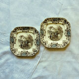 Set of 2 English earthenware plates Copeland spode's Byron