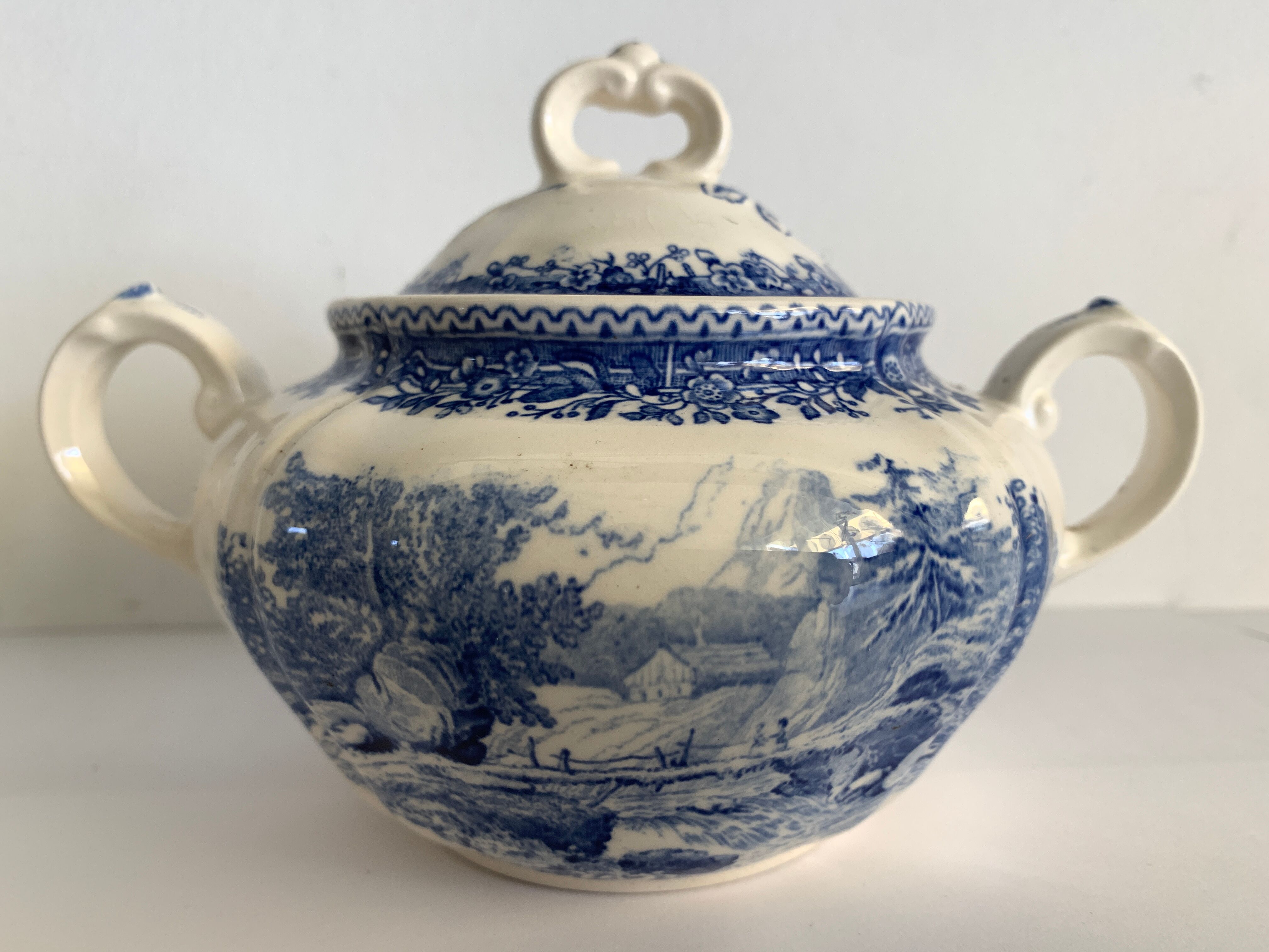 Old service Villeroy and Boch, blue Burgenland model, 27 pieces