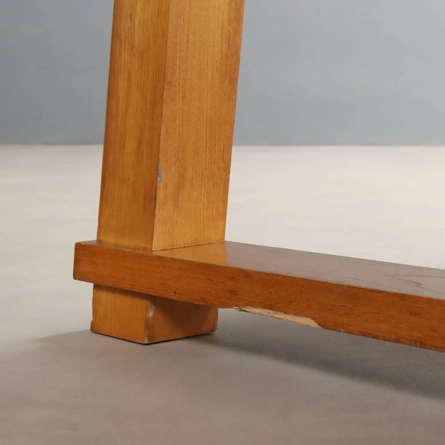 Antique oak and metal table, Italy, 20th century