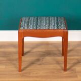 Tabouret de coiffeuse rétro en teck des années 1960