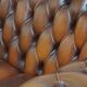 Chesterfield 2.5 seater sofa in brown English cowhide leather