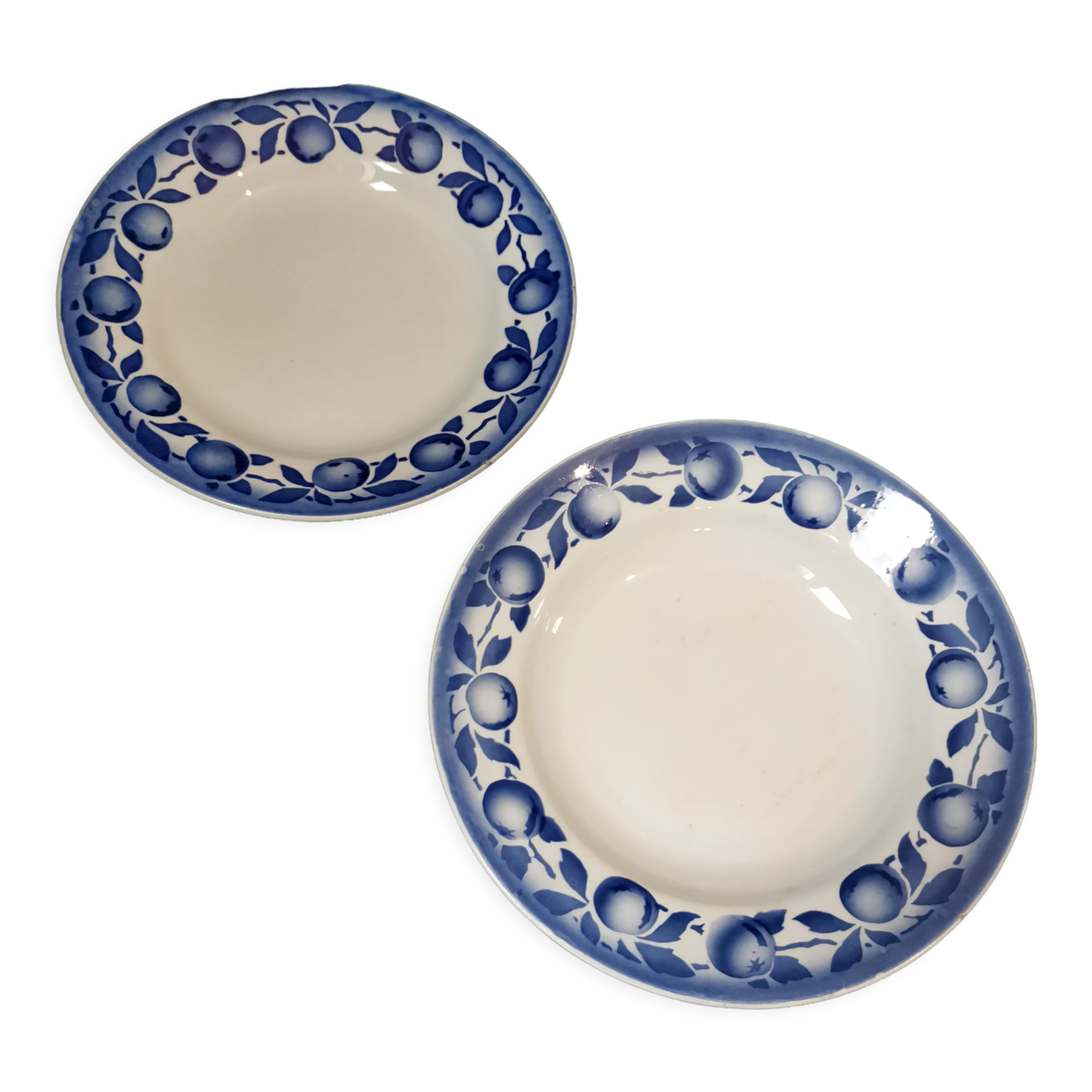 Duo plates flat and hollow apple Saint-Amand