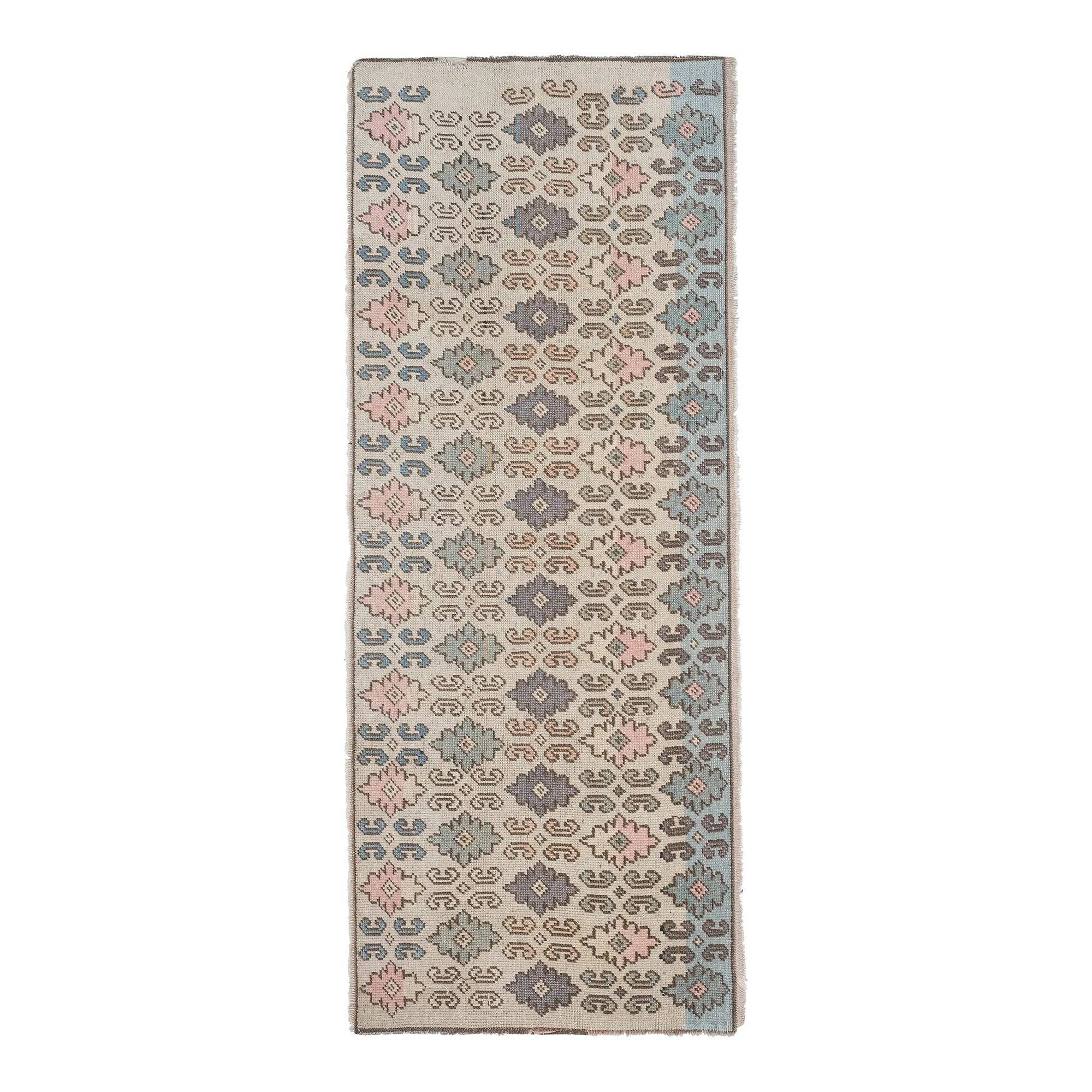 Vintage Turkish hallway rug 75x185 cm