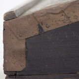 Black vintage wooden trunk