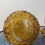 Grande carafe italienne en verre d’empoli jaune