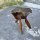 Tabouret Billot en Bois Massif – Sculpture Organique H54cm