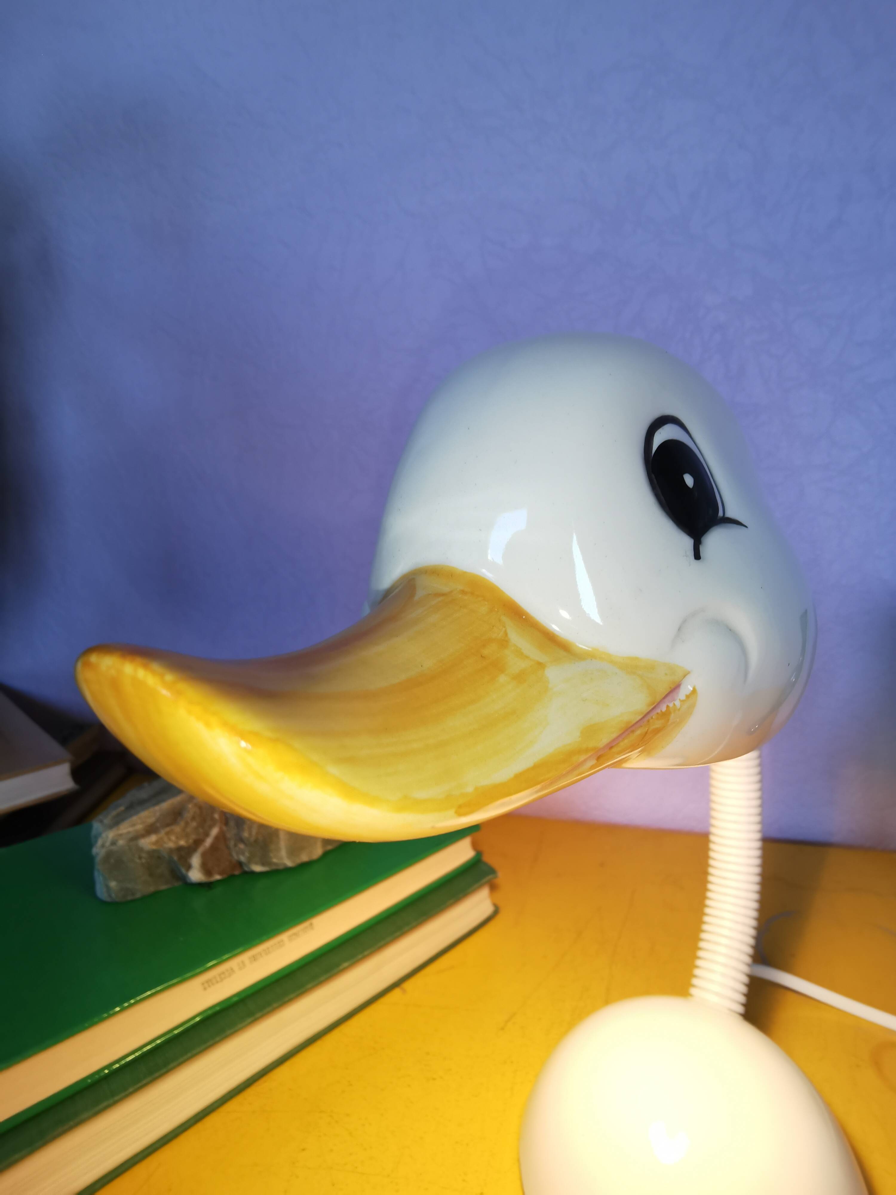 Flexible ceramic duck lamp, 1968