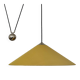 Adjustable Nickel Plated Pendant Lamp with Counterweight by Florian Schulz