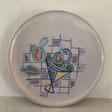 Decorative plate from Vallauris signed Cerenne