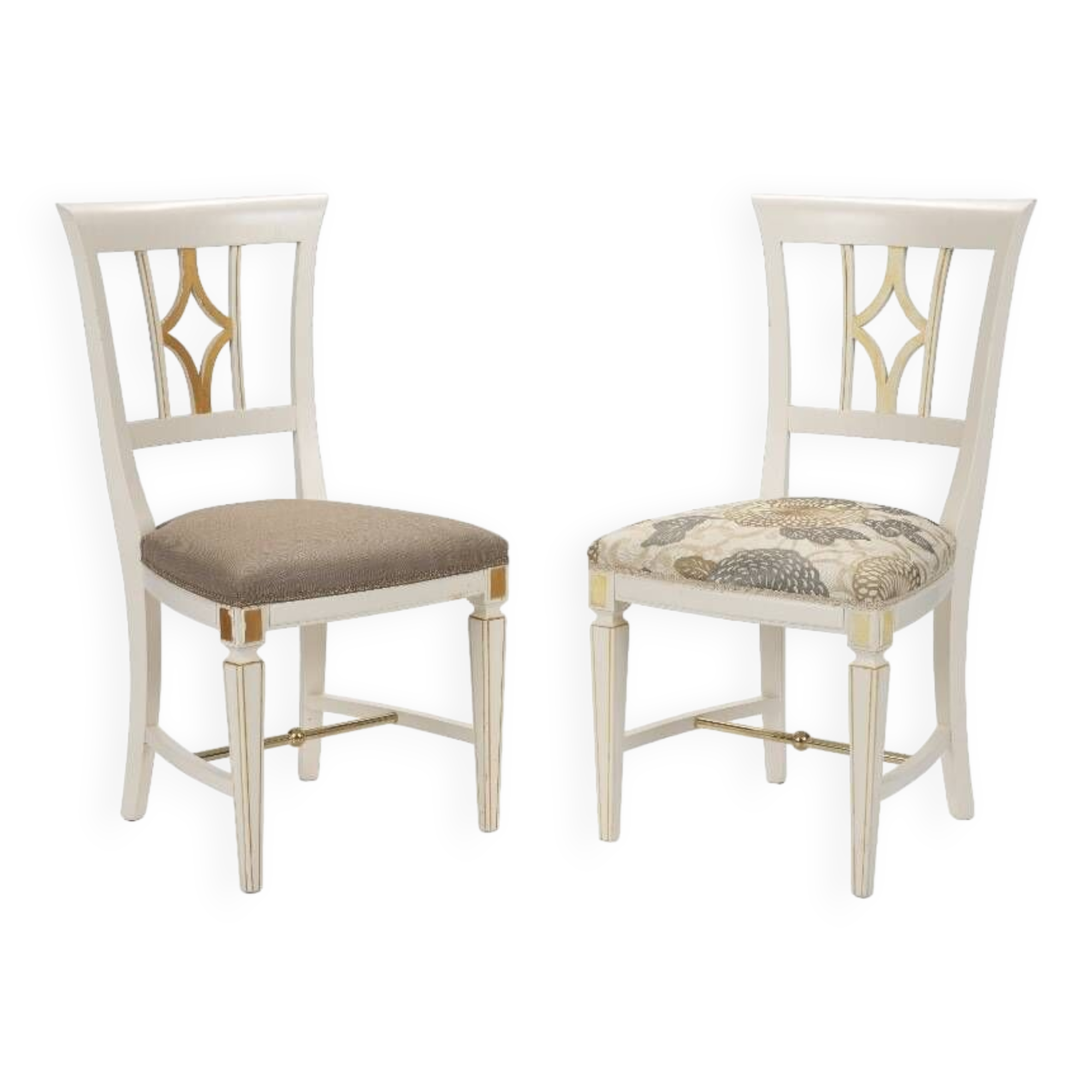 Set of two wooden chairs.